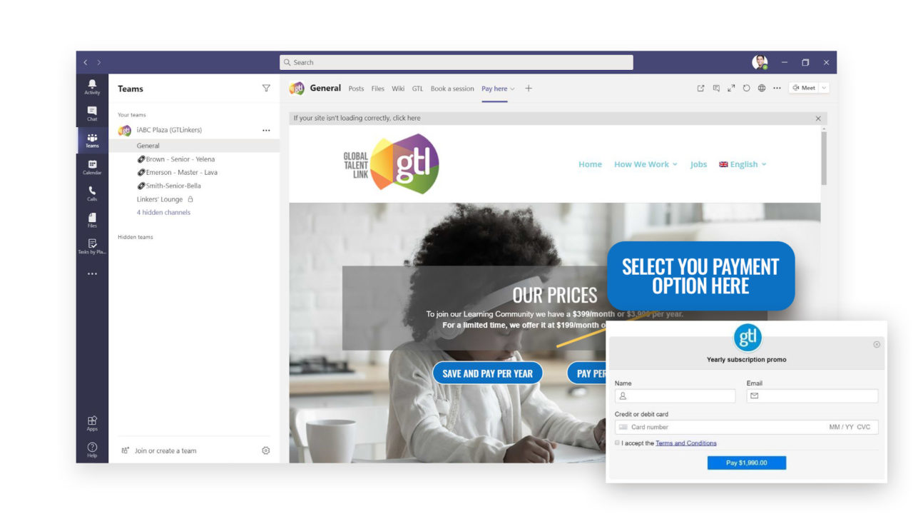 Microsoft Teams - Global Talent Link